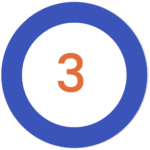 Number 3 in a circle