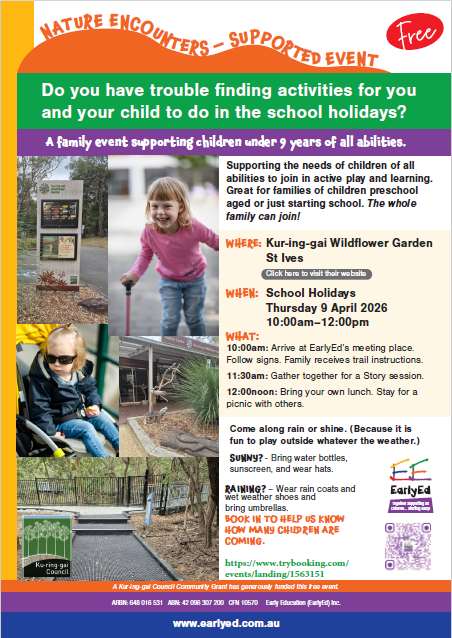 Nature Encounters-Supported Event April school holidays